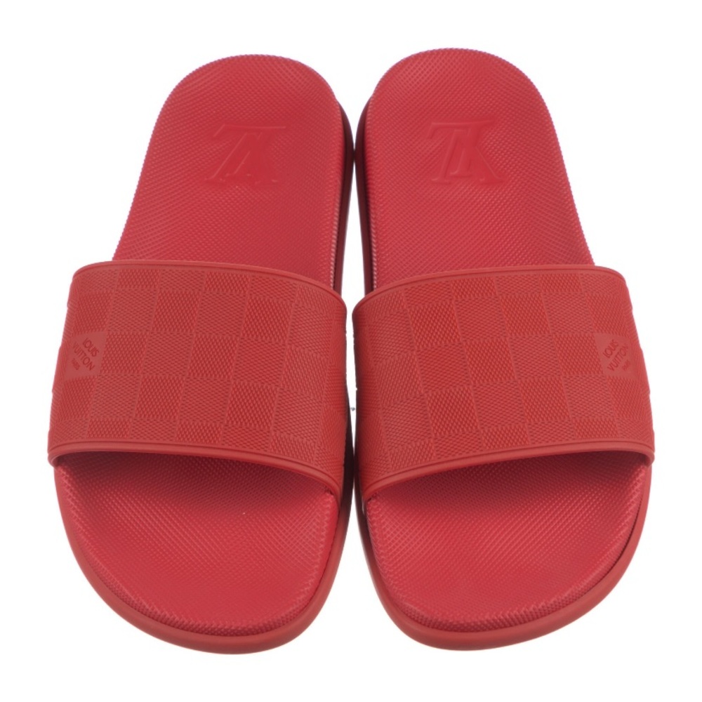 Red Louie Vuitton slides